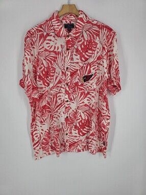Margaritaville Red and White Tropical Camp Shirt Size XXL Arizona Cardinals
